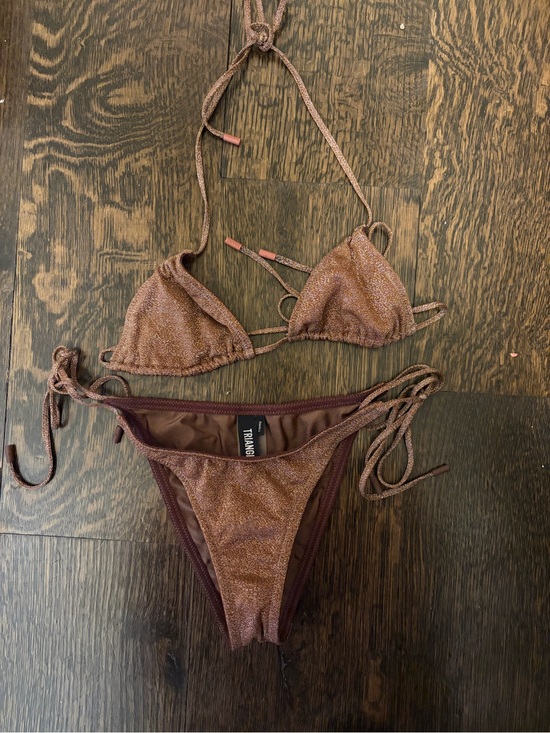 triangl swimwear Other - triangl swimwear Shimmery Brown Tie-Side Triangle Bikini